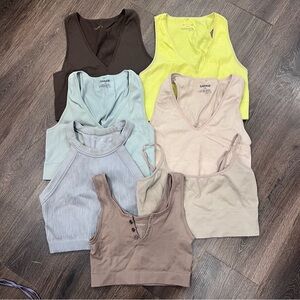 Bundle of Garage, Aerie, & Lane 201 Crop Tops, size medium & large